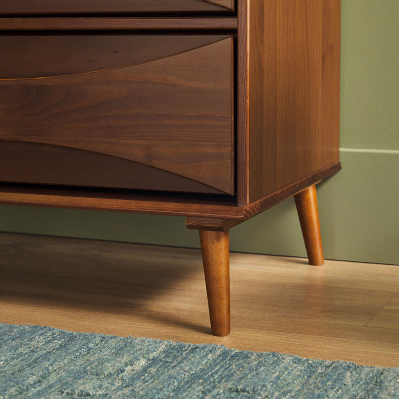 Commode 5 tiroirs Emrick, Noyer