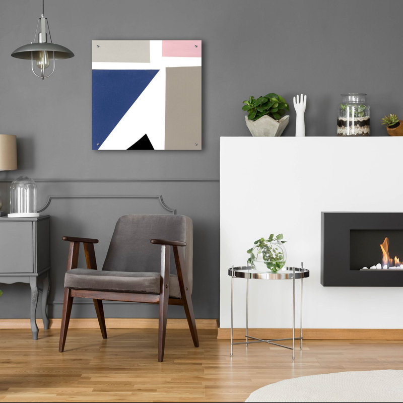  «Color Blocks 1» par Alicia Ludwig, art mural en verre acrylique, 24 po x 24 po
