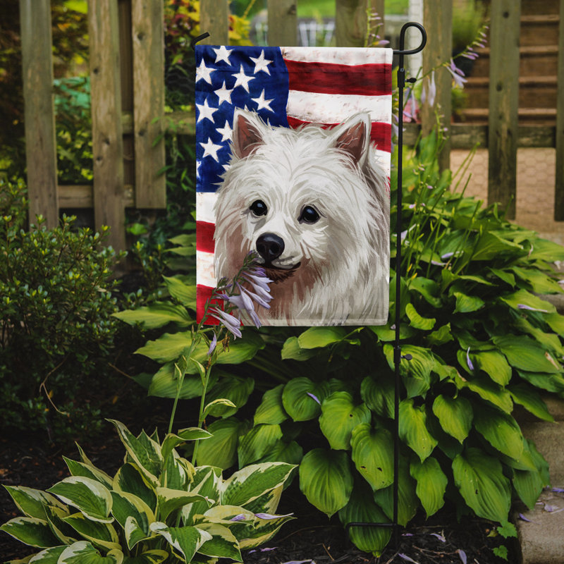 Polyester à 2 côtés 15 x 11 po drapeau de jardin, Volpino Italiano