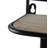 Black Floating Coffee Bar Shelf with Coffee Pod Holder, Hooks and Storage Shelf