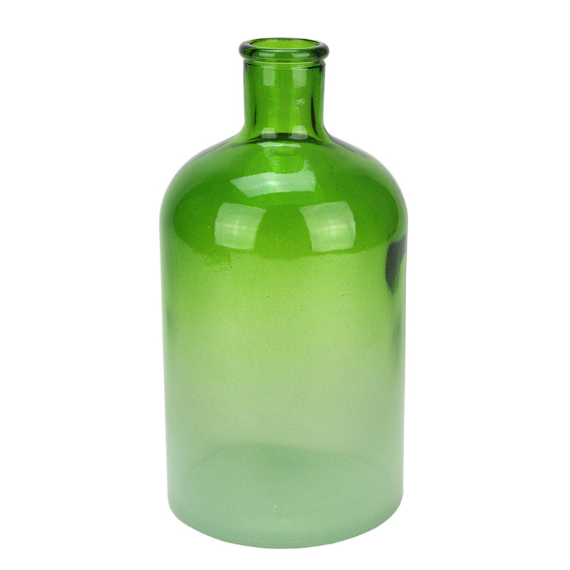 Vase en verre 8,75 "Fancy Fair, Vert / blanc