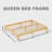 14 Inch Solid Wood Queen Bed Frame, Platform Bed Frame With Metal Slat Support, No Box Spring Needed, Easy Assembly, Wooden Color-1167198965