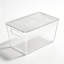 Bacs de rangement transparents empilables avec couvercles et poignées, contenants de rangement en plastique pour le garde-manger, la cuisine, le réfrigérateur, l'armoire, le placard et l'organisation de la salle de bain