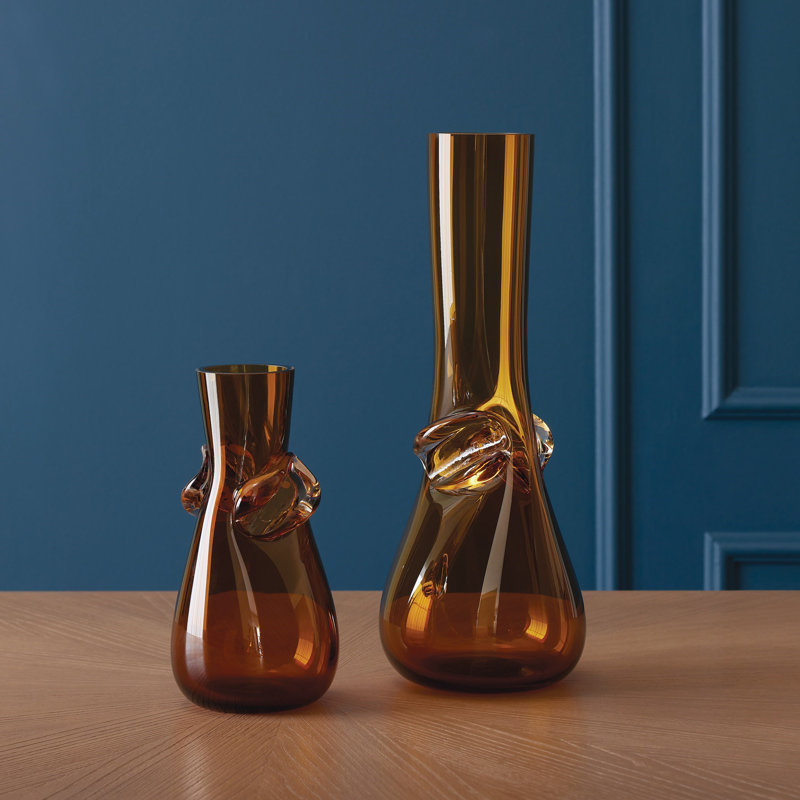 Knot Vase, 11.5" H x 5.5" W x 5.5" D, Yellow