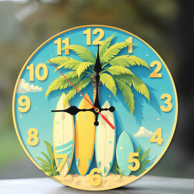Horloge murale Beach Palm Tree