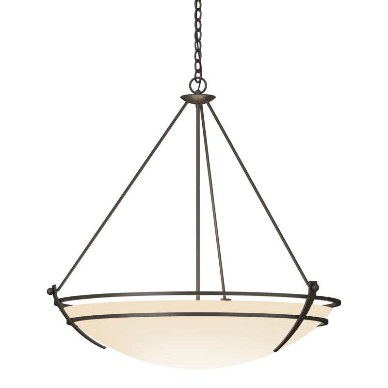 Presidio Tryne 3-Light Bowl Pendant, Opal, Dark Smoke