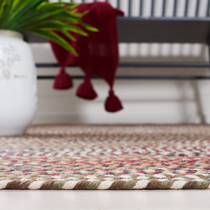 Tapis en coton tressé à tissage plat, Rond 3 pi