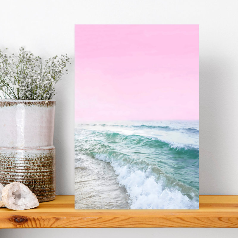 «Winter Sea», art mural contemporain abstrait, 18" H x 12" W