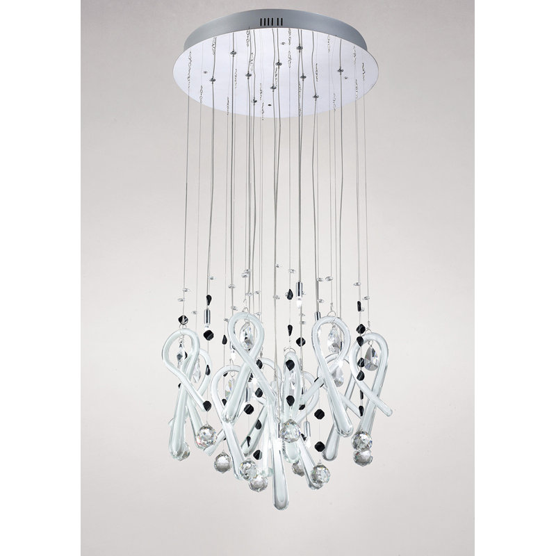 10 - Light Chandelier, Polished Chrome