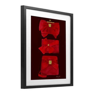 Ruby Red Clutches, reproduction encadrée sous verre, conception de Hillary Holt