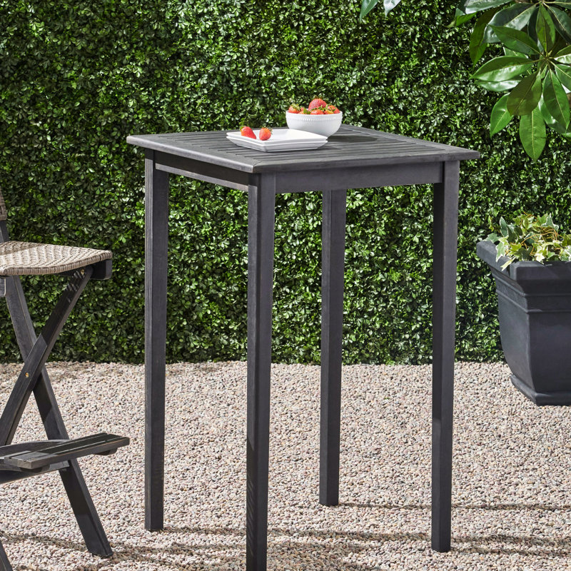 Table d'extérieur minimaliste gris foncé - Structure en bois pour espaces gris, tendance