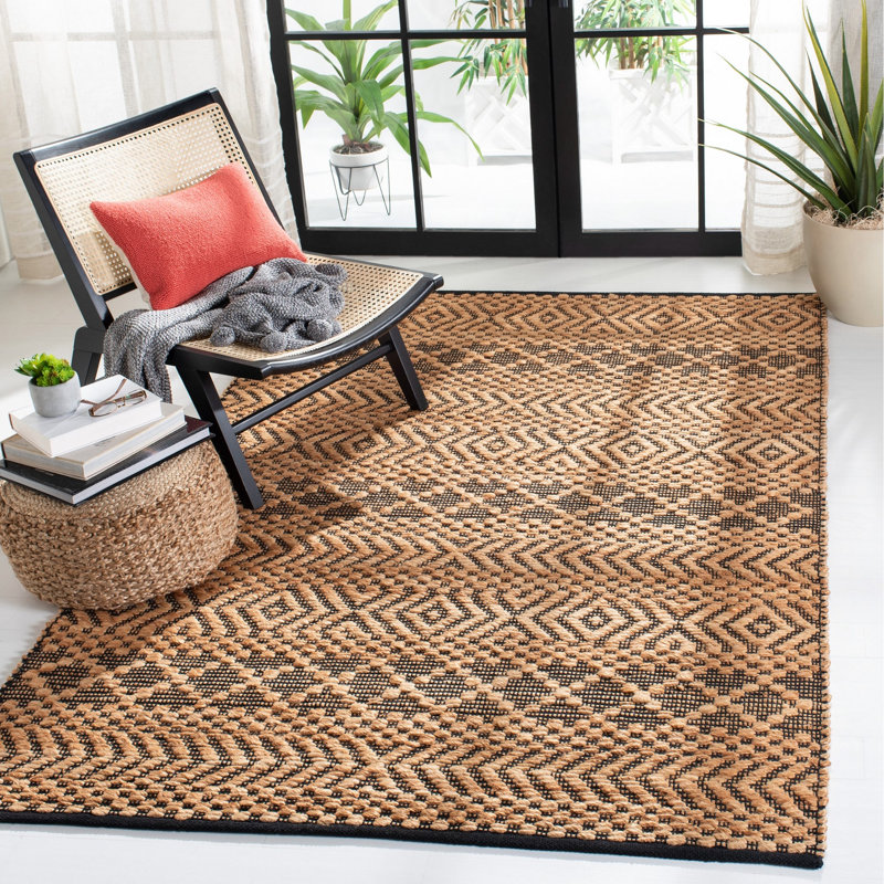 Rosalina Kilim Hand Woven Jute Geometric Rug, Rectangle 9' x 12'