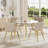5 Piece Gold Glass Dining Table Set-1691408681-1691313996