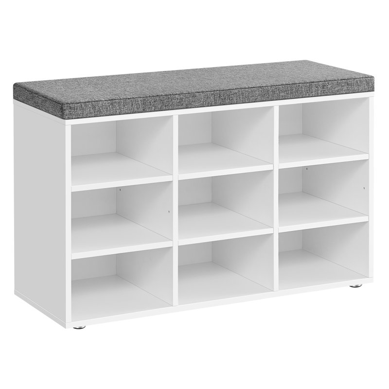 Arye 9 -Shelf Storage Cabinet, White