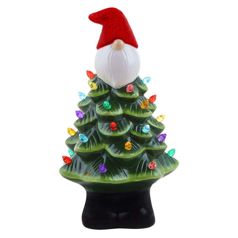 8.5" Nostalgic Ceramic Gnome Tree