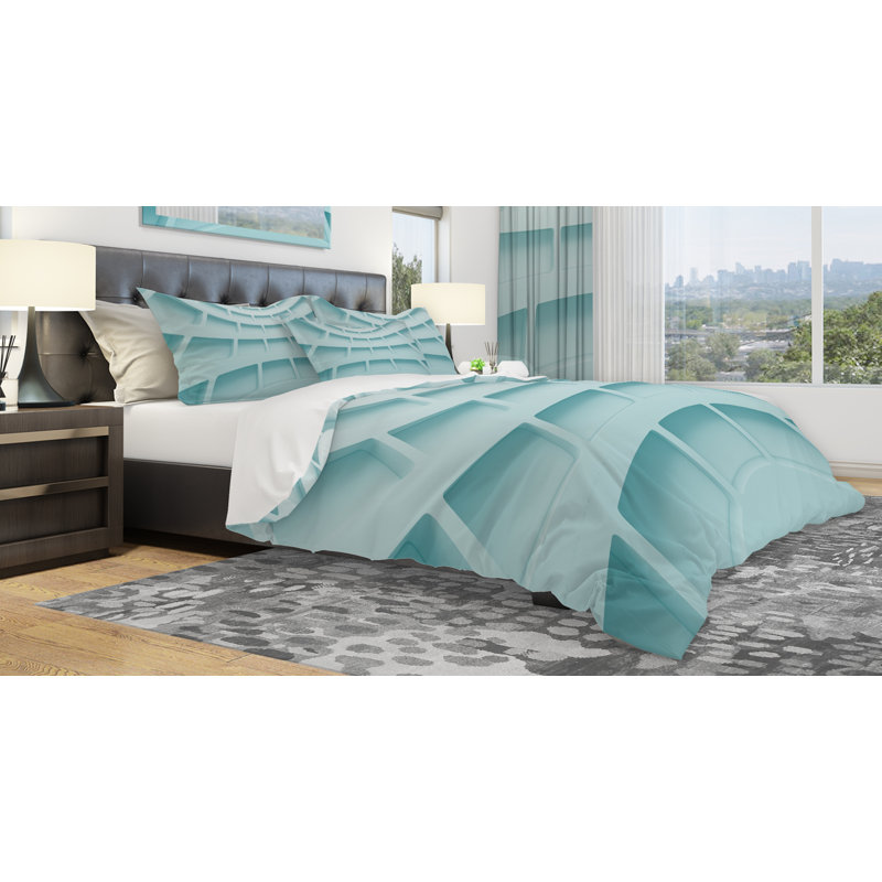 Ensemble de housse de couette designart, Housse de couette grand + 2 taies décoratives