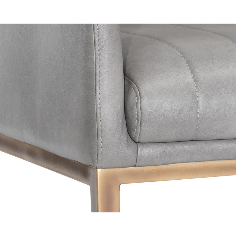 Wolfe Club Chair, Gray Faux Leather