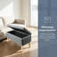 Large banc repose-pieds avec rangement intégré, repose-pieds carré rembourré pour plus de rangement et espaces de vie modernes