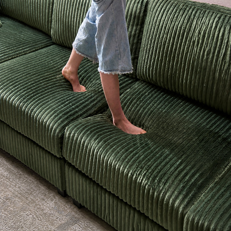 " Corduroy Sofa, Loveseat, Green