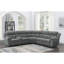 Canapé modulaire inclinable électrique Divine anthracite 6 pièces