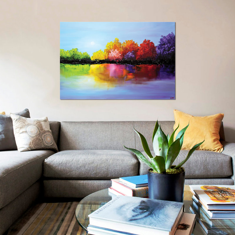 «Swiger Heaven», reproduction sur toile, H 26 po x l 40 po x P 1,5 po, Toile tendue, Pas de tapis