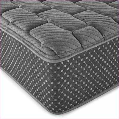 Mattresses, 13” Quilted Firm Hybrid Queen Mattress with Wicking Fabric | Gray | Foam+Spring