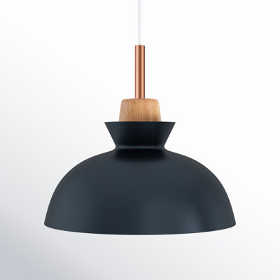 Ozma 1-Light Adjustable Aluminum Dome Pendant