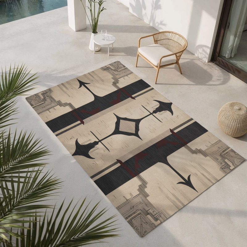 Tapis intérieur et extérieur Chivalric Charm, Rectangle 1 pi 6 po x 2 pi 6 po