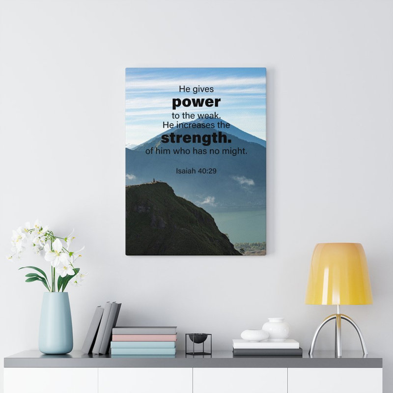 Power To The Weak - Wrapped Canvas Print, 41cm H x 30cm W