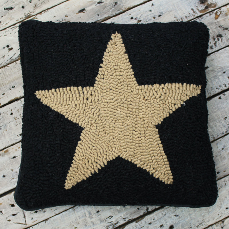 Black & Tan Star Pillow
