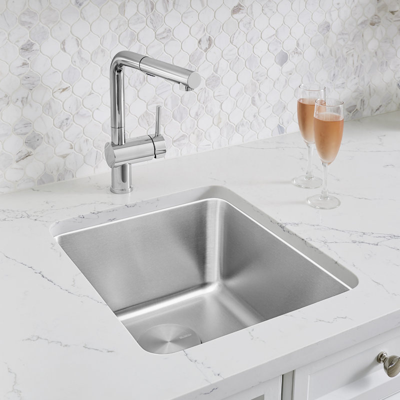 Évier de bar en acier inoxydable encastrable L 16 po x l 18 po Formera