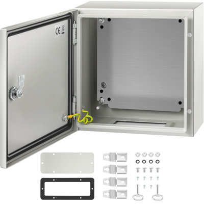 Boîtier en acier NEMA, boîte électrique en acier NEMA 4X 12 X 12 X 6 / '/', IP66 étanche et anti-poussière, boîte de jonction électrique extérieure / intérieure, avec plaque de montage