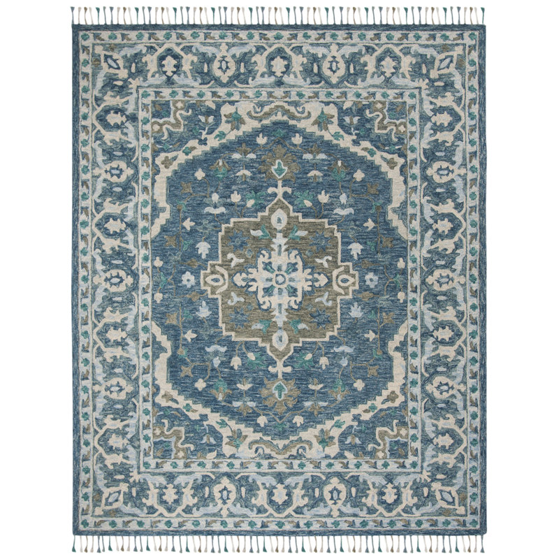 Vahakn Hand Tufted Wool Oriental Rug, Rectangle 8' x 10'