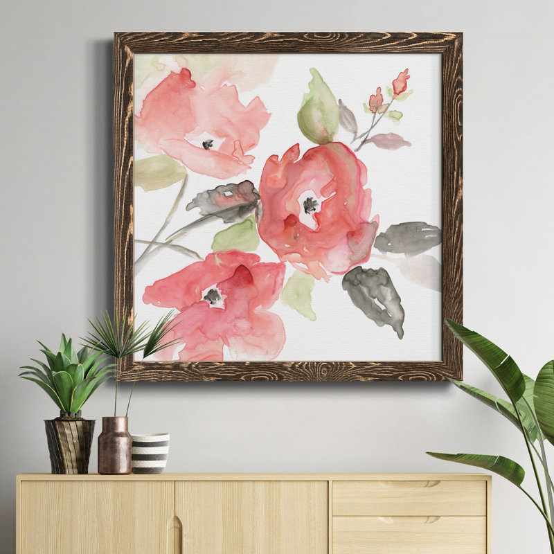 Spectrum NYC - Peinture sur toile encadrée, H 20 po x l 20 po x P 1,5 po, Encadré de bois de noyer