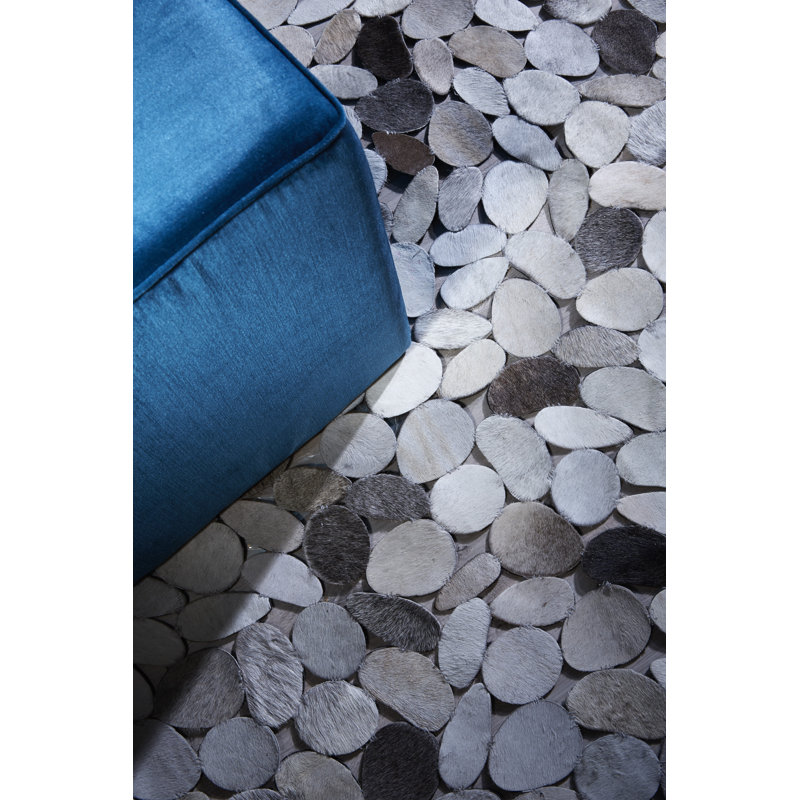 Telfair Abstract Leather Area Rug, Rectangle 200 x 300cm