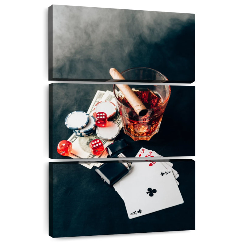 Senne Casino Cigar And Drink, 50" H x 32" W