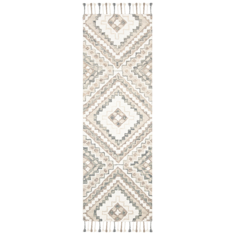 Bridgette Hand Tufted Wool Southwestern Rug, Runner 2'3" x 13'