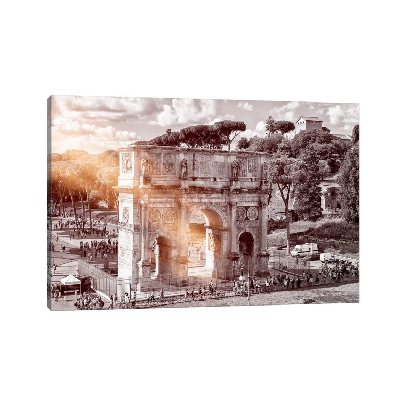 Arch Of Constantine by Philippe Hugonnard - Wrapped Canvas Print, 20.32 cm H x 30.48 cm W