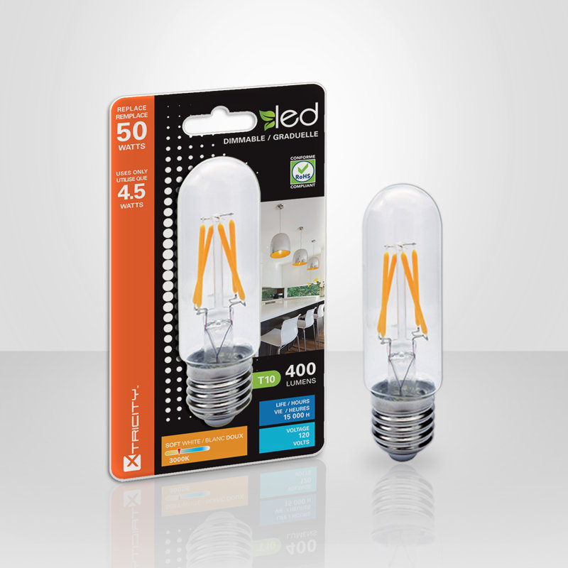 Ampoule à tube à del e26 4,5 w à luminosité réglable
