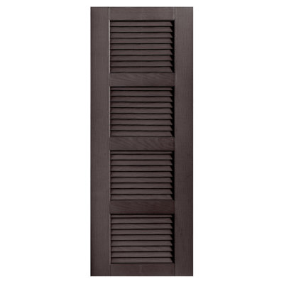 Straight Top Full-style Open Louver Shutters Pair