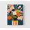 «Striped Vase Bouquet - Modern Floral Still Life», reproduction d'art