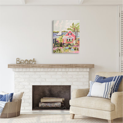 «Tropical Cottage Scenery» sur toile par Karen Fields
