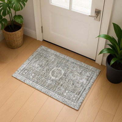 Premium Machine Washable Lubbers AMF1740 Border Rug