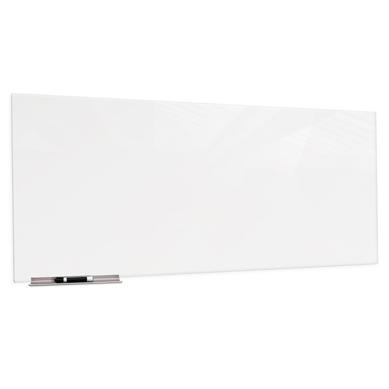 Tableau magnétique mural en verre Bojorquez, Blanc, 36 po x 60 po