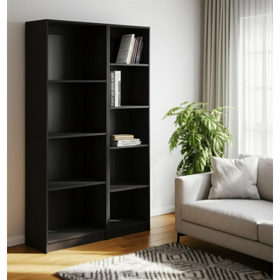 Ensemble de deux bibliothèques en bois noir Barbera