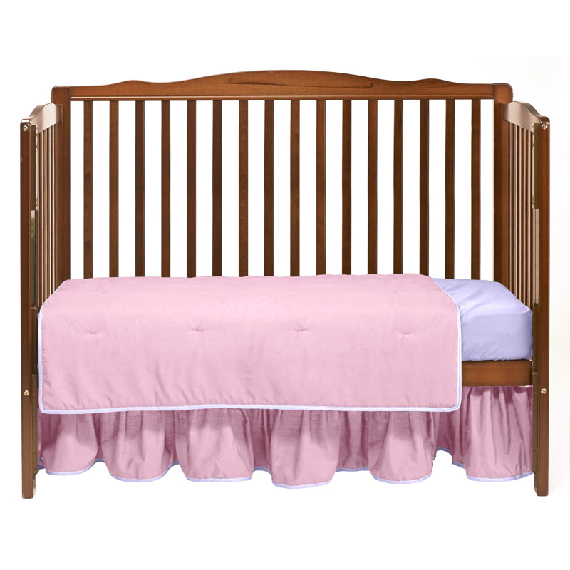 Ensemble de literie pour lit de bébé 3 pièces Ayleigh, Rose / lavande