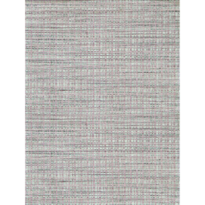 Hand Knotted Geometric Area Rug in Pink/Silver