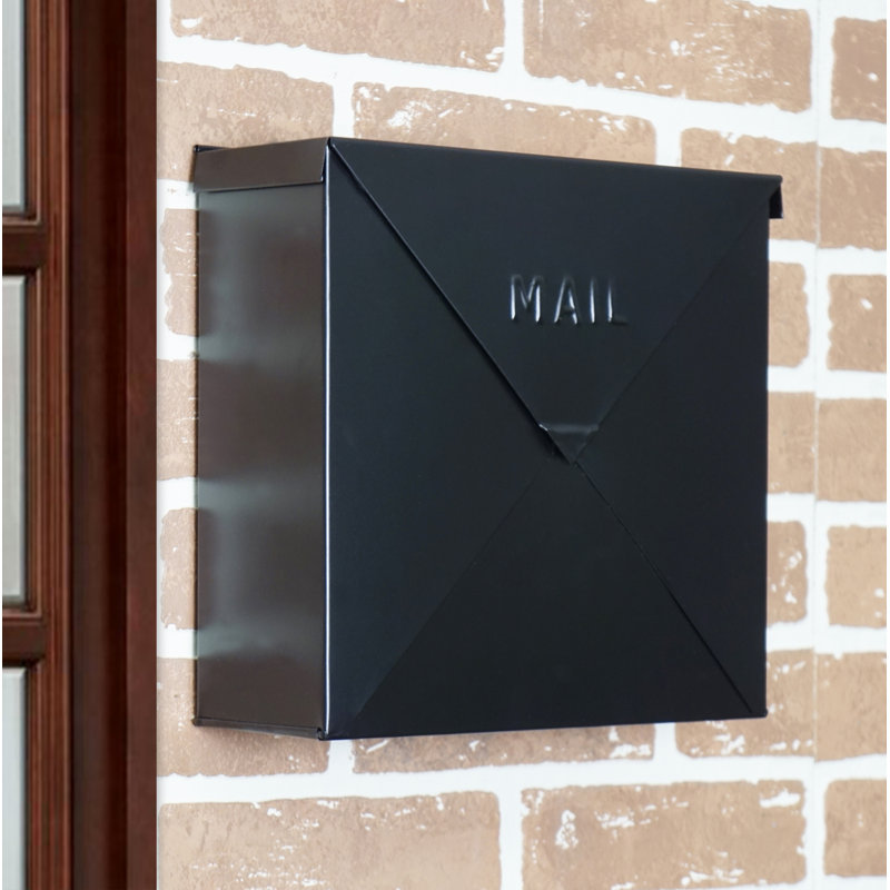 Chicago Black Industrial Style Wall Mounted Mailbox