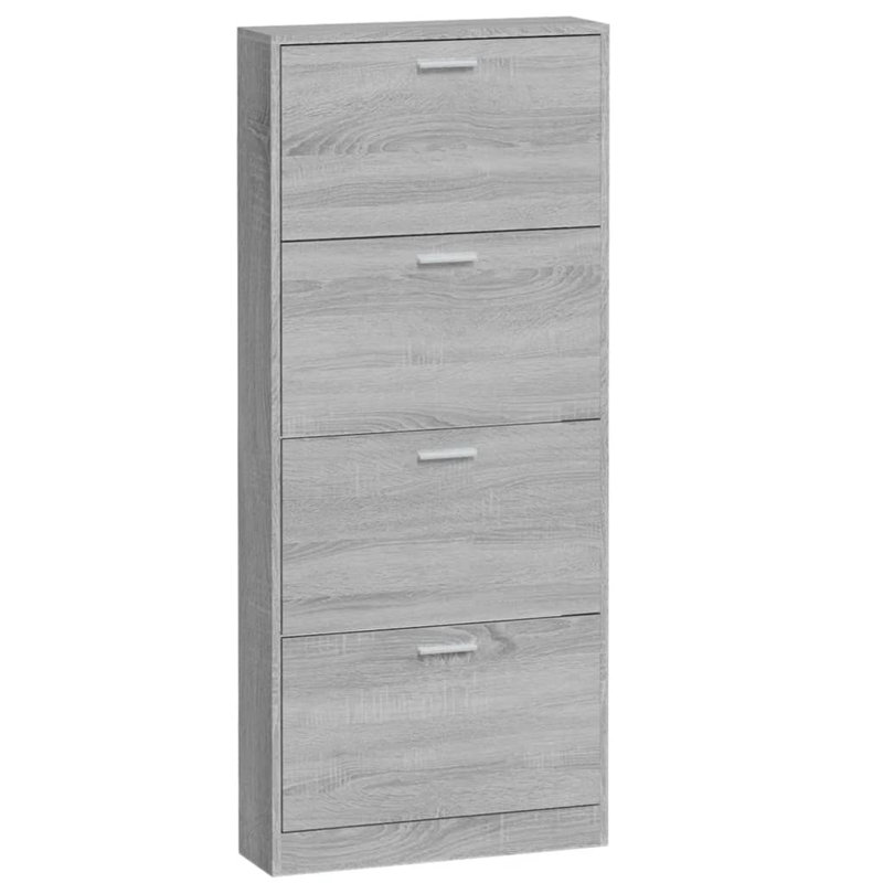 12 Pair Flip Down Shoe Storage, Grey Sonoma