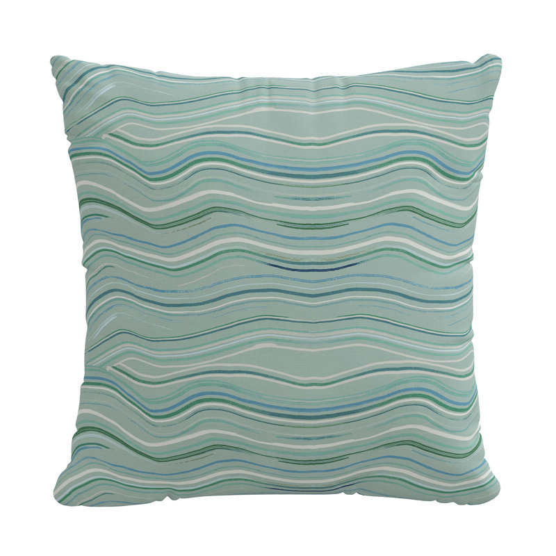 Coussin 100% coton Claira, Housse de coussin seulement - sans insert, Bleu, H 20 po x l 20 po